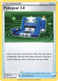 Pokegear 3.0 174/202 Sword & Shield Base Set Reverse Holo Pokémon card