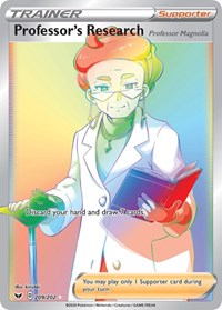 Professor's Research [Professor Magnolia] Secret 209/202 Sword & Shield Base Set Pokémon card