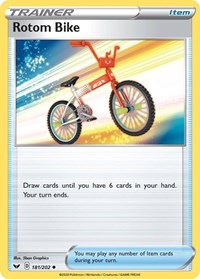Rotom Bike 181/202 Sword & Shield Base Set Reverse Holo Pokémon card