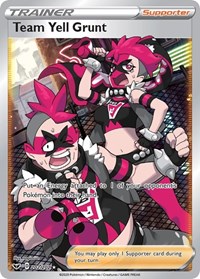Team Yell Grunt Full Art 202/202 Sword & Shield Base Set Pokémon card