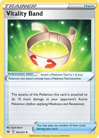Vitality Band 185/202 Sword & Shield Base Set Reverse Holo Pokémon card