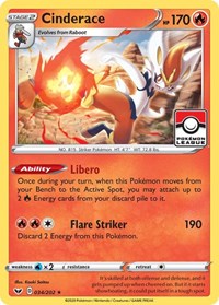 Cinderace (Pokemon League) 034/202 · Reverse Holo