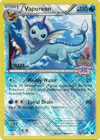 Vaporeon (State Championships) [Staff] 025/108 League & Championship Cards Reverse Holo Pokémon card