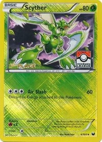 Scyther (Pokemon League) [1st Place] 004/108 · Reverse Holo