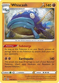 Whiscash 100/192 · Reverse Holo
