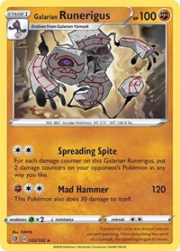 Galarian Runerigus 102/192 · Reverse Holo