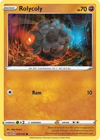 Rolycoly 105/192 · Reverse Holo