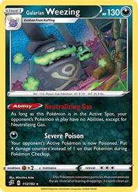 Galarian Weezing 113/192 · Reverse Holo