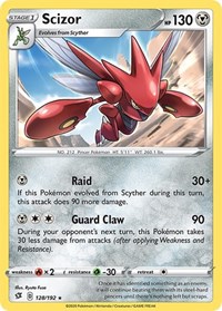 Scizor 128/192 · Reverse Holo