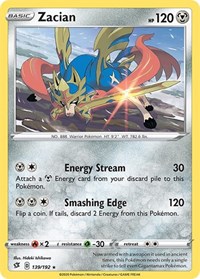 Zacian 139/192 · Reverse Holo