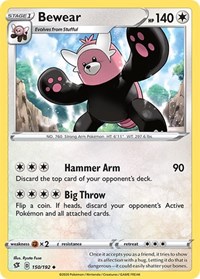 Bewear 150/192 · Reverse Holo