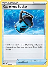 Capacious Bucket 156/192 Rebel Clash Reverse Holo Pokémon card