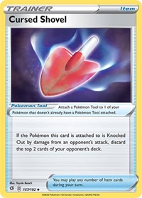 Cursed Shovel 157/192 Rebel Clash Reverse Holo Pokémon card