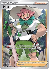 Milo Full Art 190/192 Rebel Clash Pokémon card