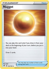 Nugget 162/192 Rebel Clash Reverse Holo Pokémon card