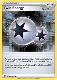 Twin Energy 174/192 Rebel Clash Reverse Holo Pokémon card