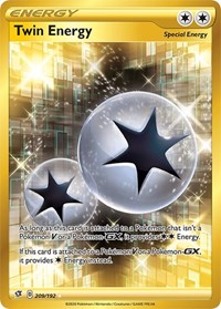 Twin Energy Secret 209/192 Rebel Clash Pokémon card