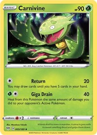 Carnivine 005/189 · Reverse Holo