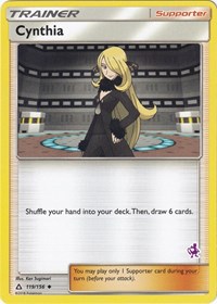 Cynthia (Mewtwo Stamped) 119/156 Battle Academy Pokémon card