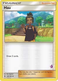 Hau (Mewtwo Stamped) 120/149 Battle Academy Pokémon card