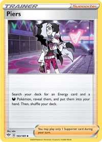 Piers 165/189 Darkness Ablaze Reverse Holo Pokémon card