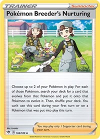 Pokemon Breeder's Nurturing 166/189 Darkness Ablaze Reverse Holo Pokémon card