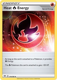 Heat R Energy 174/189 Darkness Ablaze Reverse Holo Pokémon card