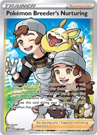 Pokemon Breeder's Nurturing Full Art 188/189 Darkness Ablaze Pokémon card