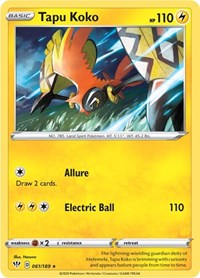 Tapu Koko 061/189 · Reverse Holo