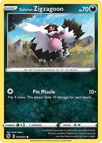 Galarian Zigzagoon 35/73 · Reverse Holo