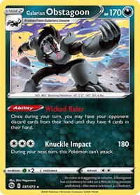 Galarian Obstagoon 37/73 · Reverse Holo