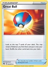 Great Ball 52/73 Champion's Path Reverse Holo Pokémon card