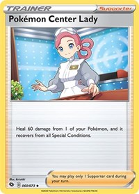 Pokemon Center Lady 60/73 Champion's Path Reverse Holo Pokémon card
