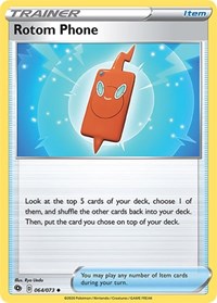 Rotom Phone 64/73 Champion's Path Reverse Holo Pokémon card