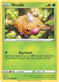 Weedle 001/185 · Reverse Holo
