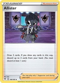 Allister 146/185 Vivid Voltage Reverse Holo Pokémon card
