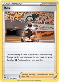 Bea 147/185 Vivid Voltage Reverse Holo Pokémon card