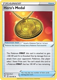 Hero's Medal 152/185 Vivid Voltage Reverse Holo Pokémon card