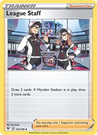 League Staff 153/185 Vivid Voltage Reverse Holo Pokémon card