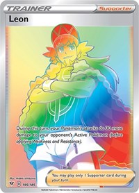 Leon Secret 195/185 Vivid Voltage Pokémon card