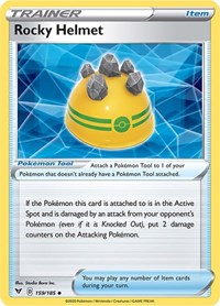 Rocky Helmet 159/185 Vivid Voltage Reverse Holo Pokémon card