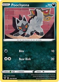 Poochyena 103/185 · Reverse Holo