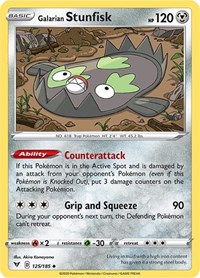 Galarian Stunfisk 125/185 · Reverse Holo