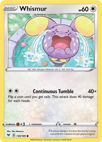 Whismur 135/185 · Reverse Holo