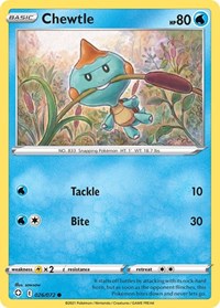 Chewtle 026/072 · Reverse Holo