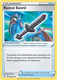 Rusted Sword 062/072 Shining Fates Reverse Holo Pokémon card