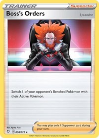 Boss's Orders [Lysandre] 058/072 Shining Fates Reverse Holo Pokémon card
