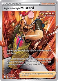 Single Strike Style Mustard Full Art 163/163 Battle Styles Pokémon card