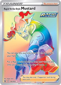 Rapid Strike Style Mustard Secret 176/163 Battle Styles Pokémon card