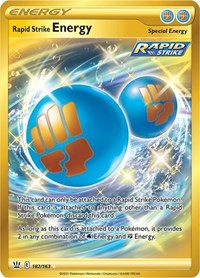 Rapid Strike Energy Secret 182/163 Battle Styles Pokémon card